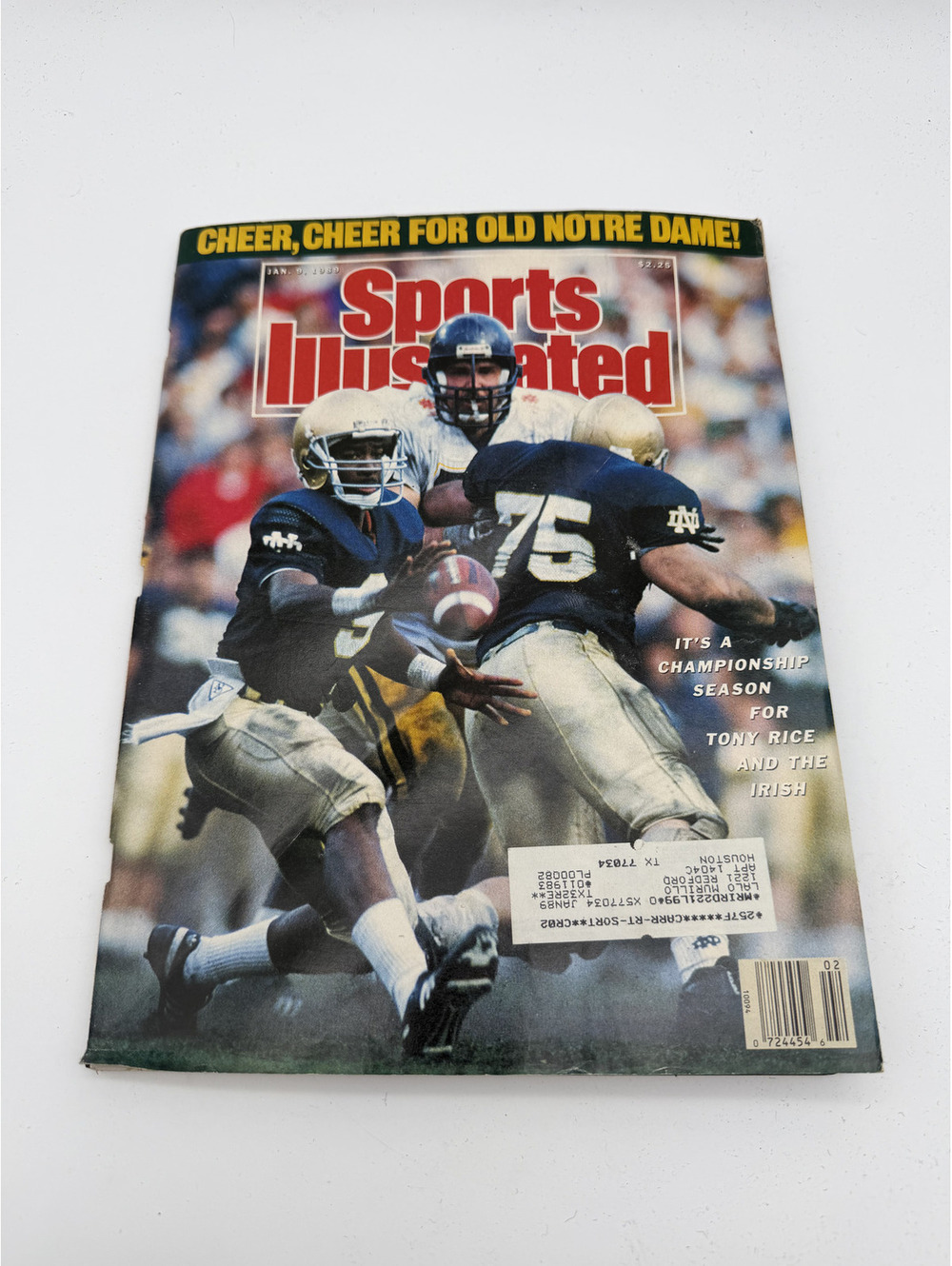 Vintage Sports Illustrated Magazine Featuring Notre Dame Football - Tony Rice